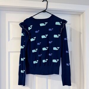Vineyard Vines Navy Whale Print Sweater Size S